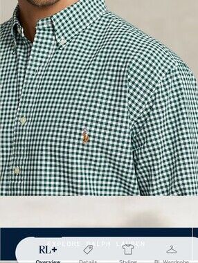 Ralph Lauren Gingham Oxford Shirt NWWT